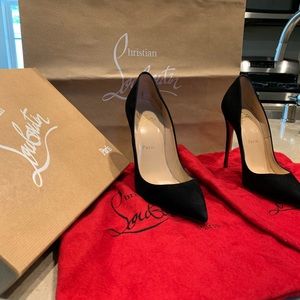Christian Louboutin So Kate 120MM Black Suede 36.5